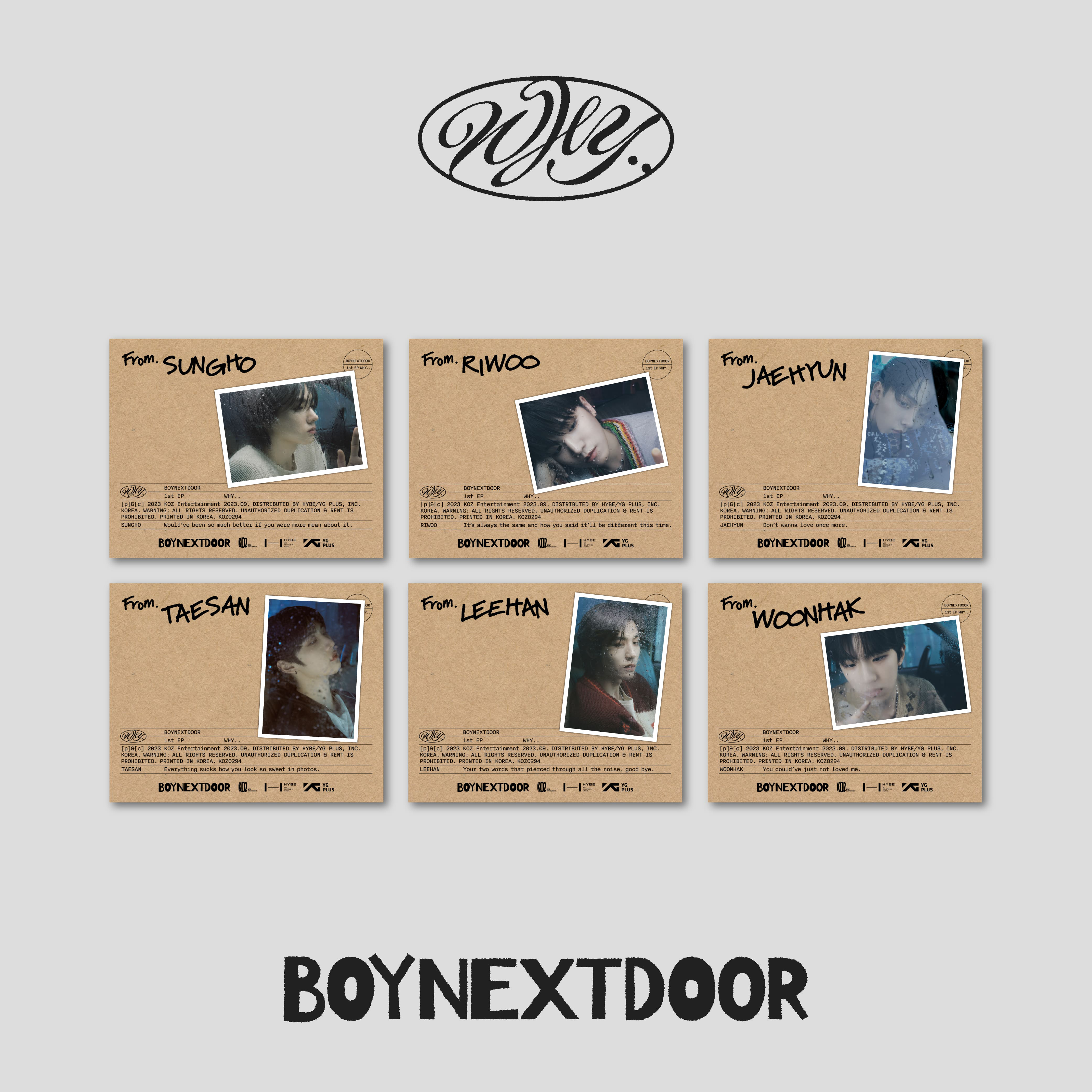 BOYNEXTDOOR - 1ST EP 'WHY..' (LETTER VER.)